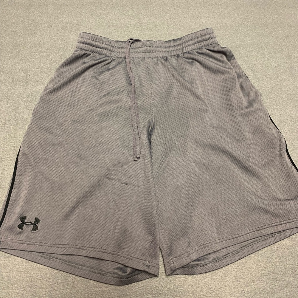 Under armour shorts men’s small polyester gray athletic running basketball